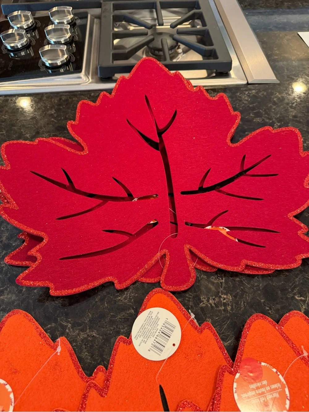 Thankful & Blessed Pumpkin Wall Sign - Orange, table cloth, falls leaves 🍁